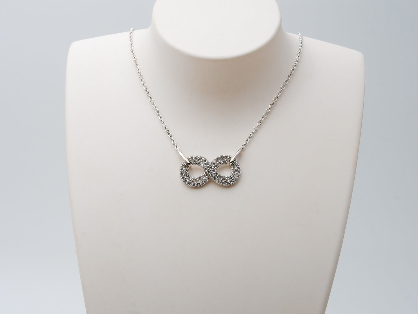 Unendlichkeit Collier 925 Silber mit Zirkon
