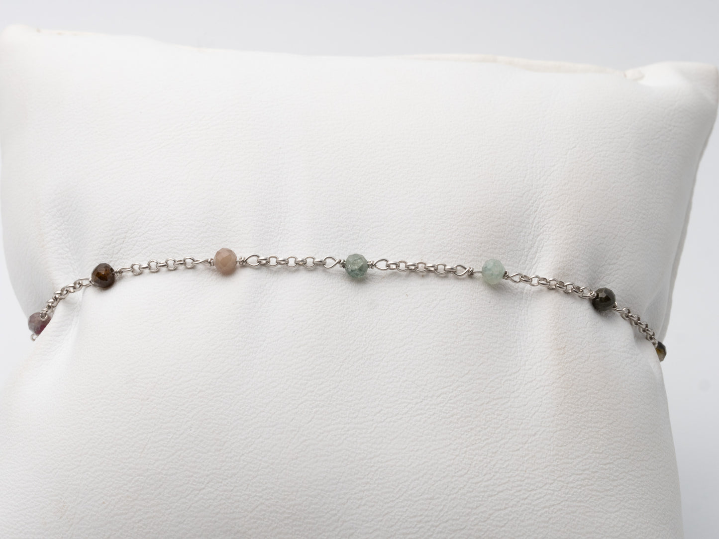 Armband 925 silber / vergoldet mit Farbsteinen