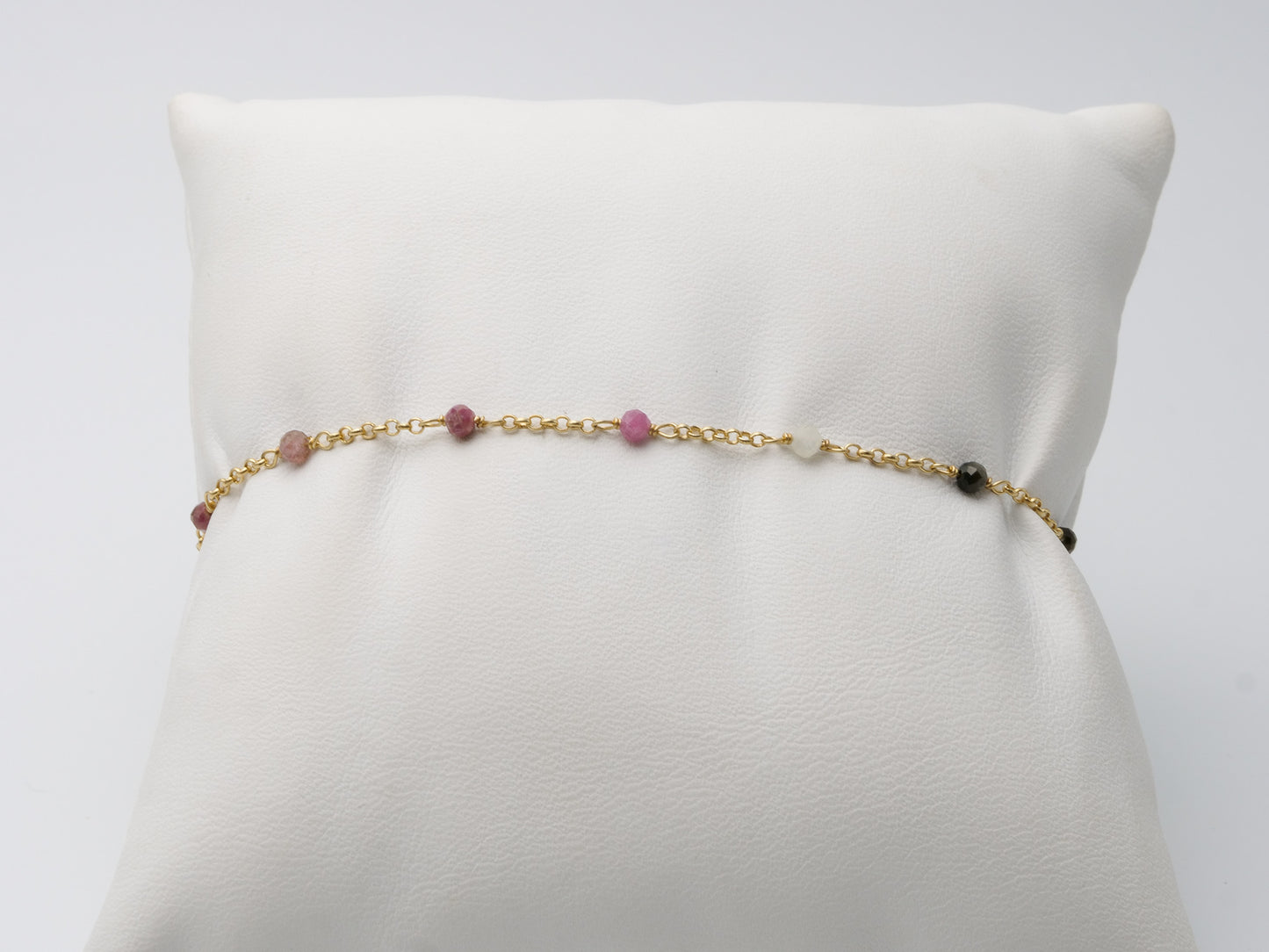 Armband 925 silber / vergoldet mit Farbsteinen