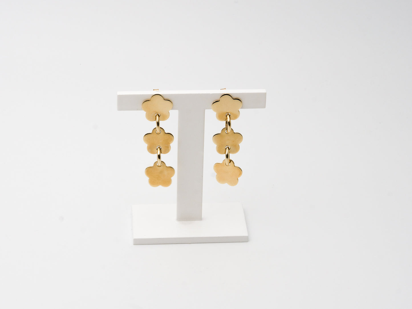Blumen Ohrhänger 585 Gelbgold