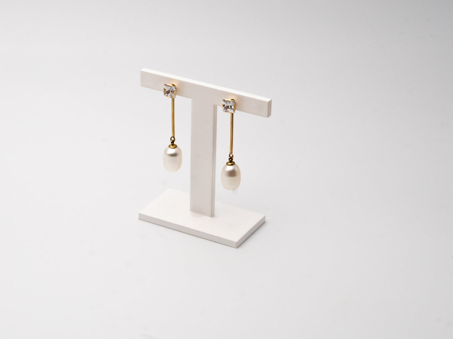 Ohrstecker 333 Gelbgold mit Perle & Zirkon
