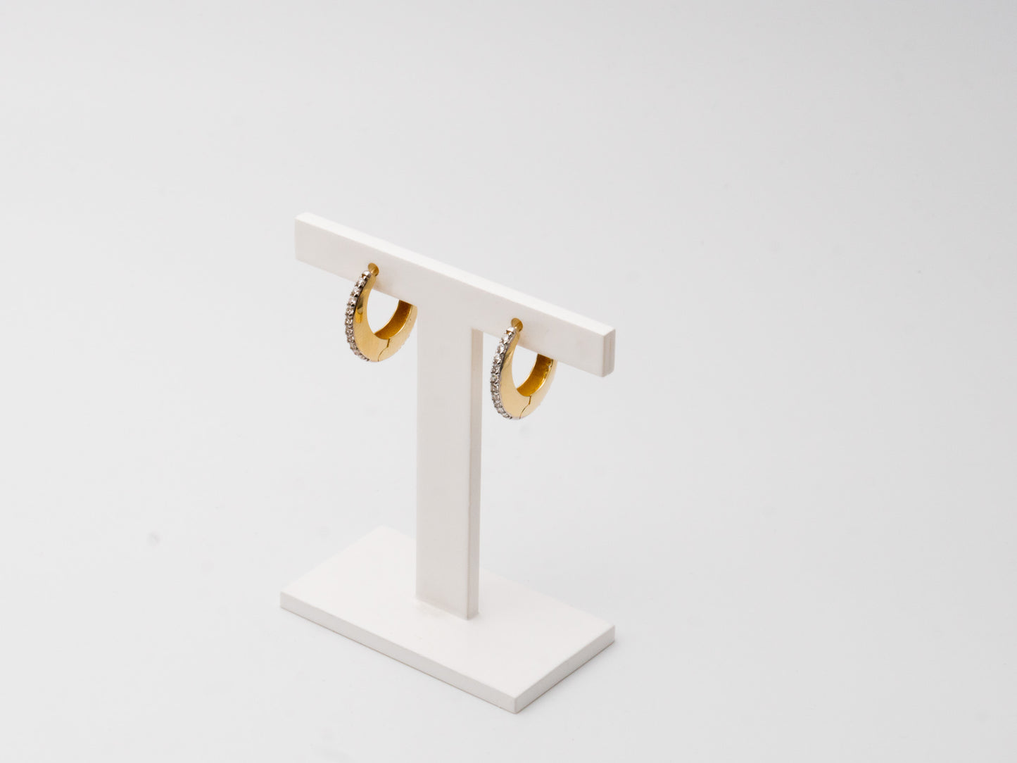 Creolen 585 Gelbgold mit Zirkon