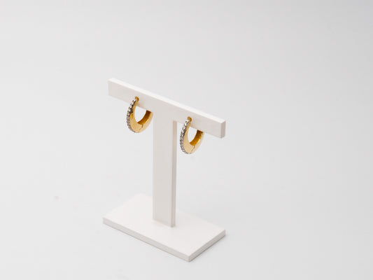 Creolen 585 Gelbgold mit Zirkon