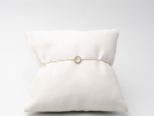 Armband 585 Gelbgold mit Zirkon