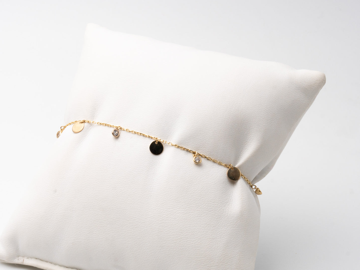 Armband 585 Gelbgold mit Zirkon