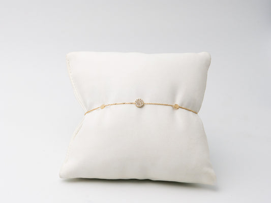 Armband 585 Gelbgold mit Zirkon